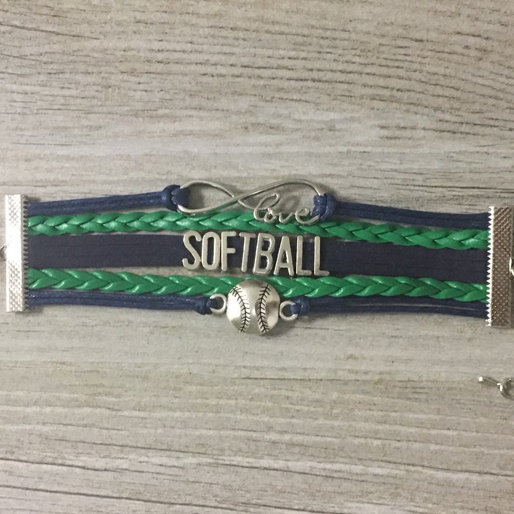 Infinity Collection Softball Bracelet - Picture 2 of 3
